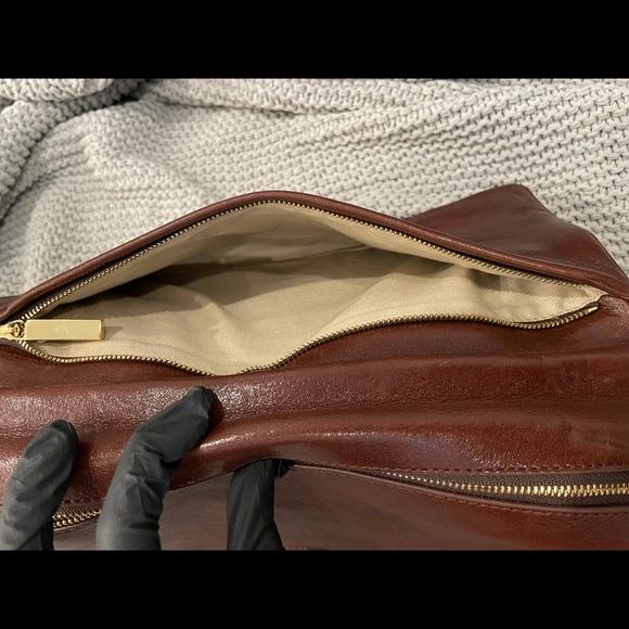 Tory Burch Reva Bombe Clutch Chocolate Brown - Picture 7 of 10